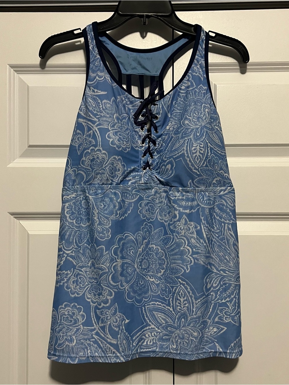 Free Country Lace Up Racerback Tankini Top